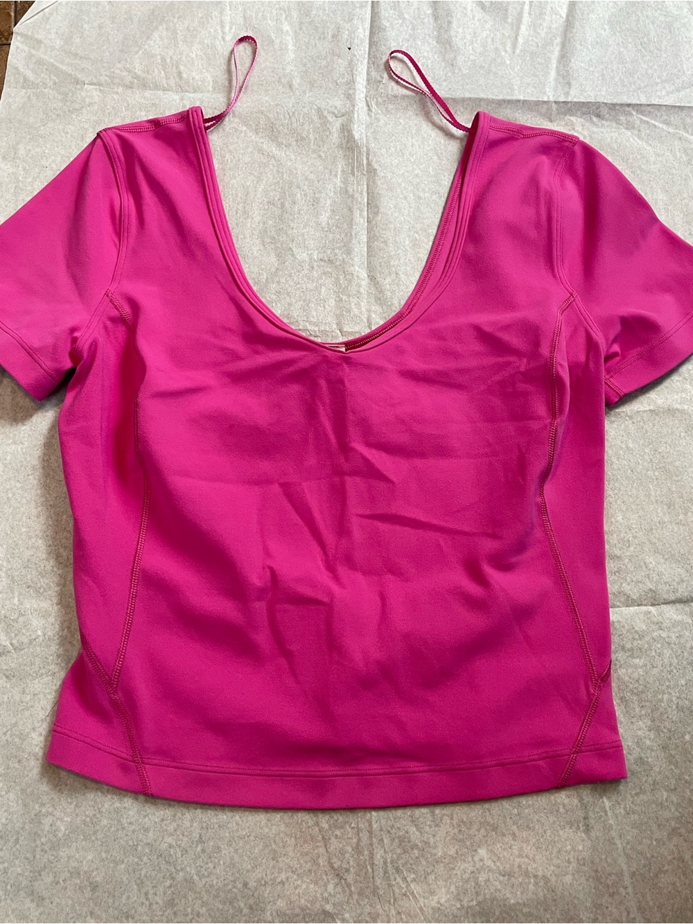 lululemon athletica Short Sleeve Scoop Neck Top in Fuchsia